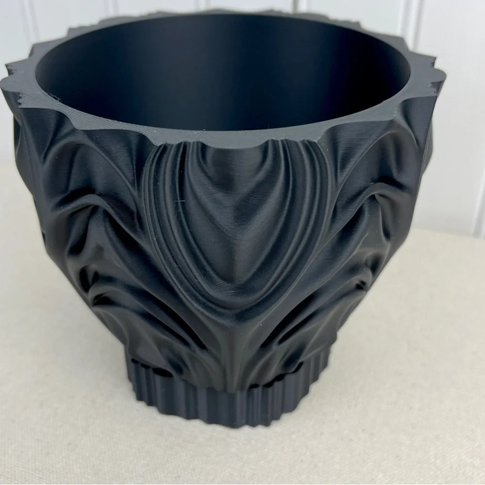 Sculptural Geometric Indoor Planter, Corru Planter Pot, Tabletop Planter